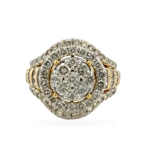 10k Yellow gold Cinderella Diamond solitary 3CT ring