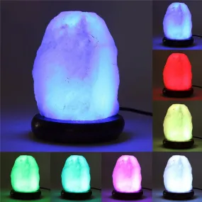 7 Color LED Natural Himalayan Natural Salt Lamp