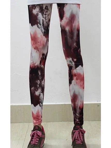 Abstract Watercolor Sport Leggings