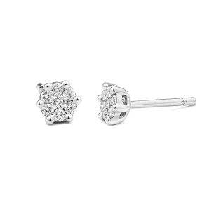 AFJ Diamond Collection - Diamond Stud Earrings, 18k White Gold