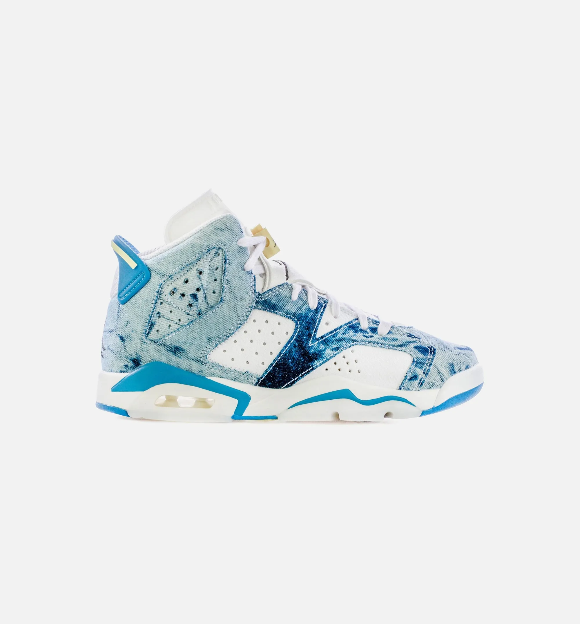 Air Jordan 6 Washed Denim Grade School Lifestyle Shoe - Blue/Denim Free Shipping