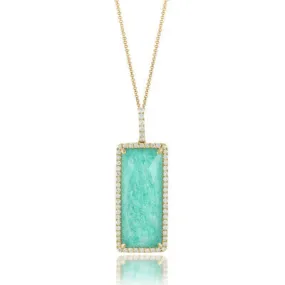 Amazonite & Diamond Necklace