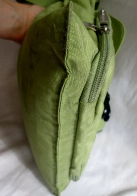 BAGGALLINI Nylon shoulder travel bag man purse crossbody GREEN AVOCADO vegan organizer