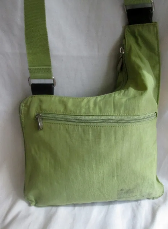 BAGGALLINI Nylon shoulder travel bag man purse crossbody GREEN AVOCADO vegan organizer