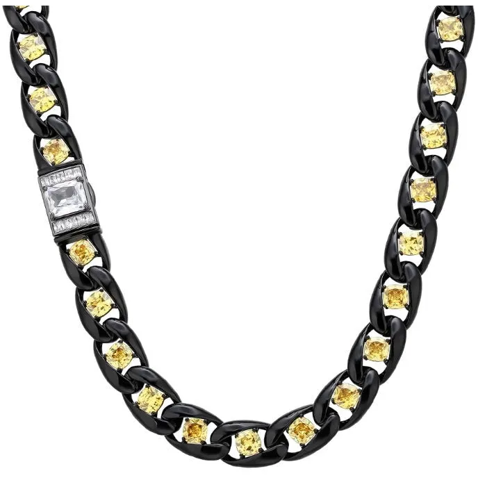 Barcelo 12mm Diamond Cuban Link Chain