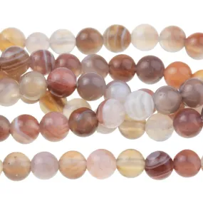 Botswana Agate 4mm Round - 15-16 Inch