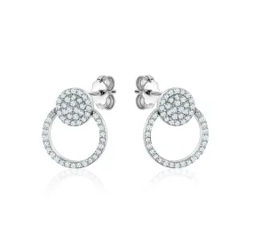 Circle In Circle Diamond Earrings (0.45Ctw)