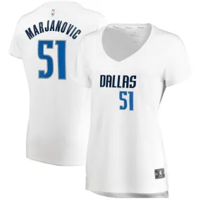 Dallas Mavericks Boban Marjanovic Fanatics Branded Replica Fast Break Association Jersey Womens - White | Ireland S1383N0