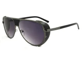 East Village Side Shield Aviator 'jordan' In Black/gunmetal