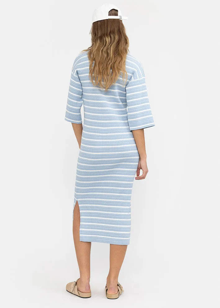 Esmé Studios Aura Polo Kjole ES123-205 Blue Fog Stripes