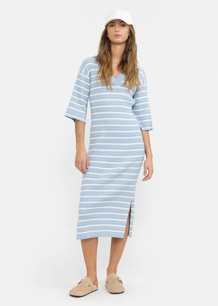 Esmé Studios Aura Polo Kjole ES123-205 Blue Fog Stripes