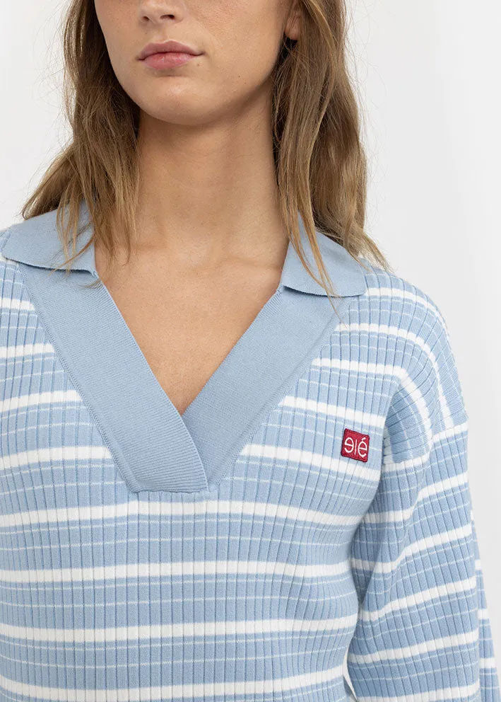 Esmé Studios Aura Polo Kjole ES123-205 Blue Fog Stripes