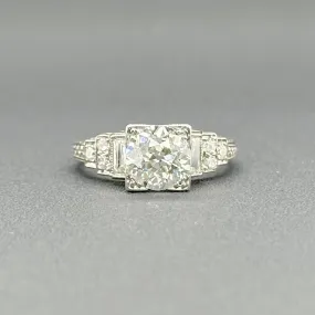 Estate Art Deco Platinum 1.83ctw G-K/VS2-SI2 Diamond Engagement Ring