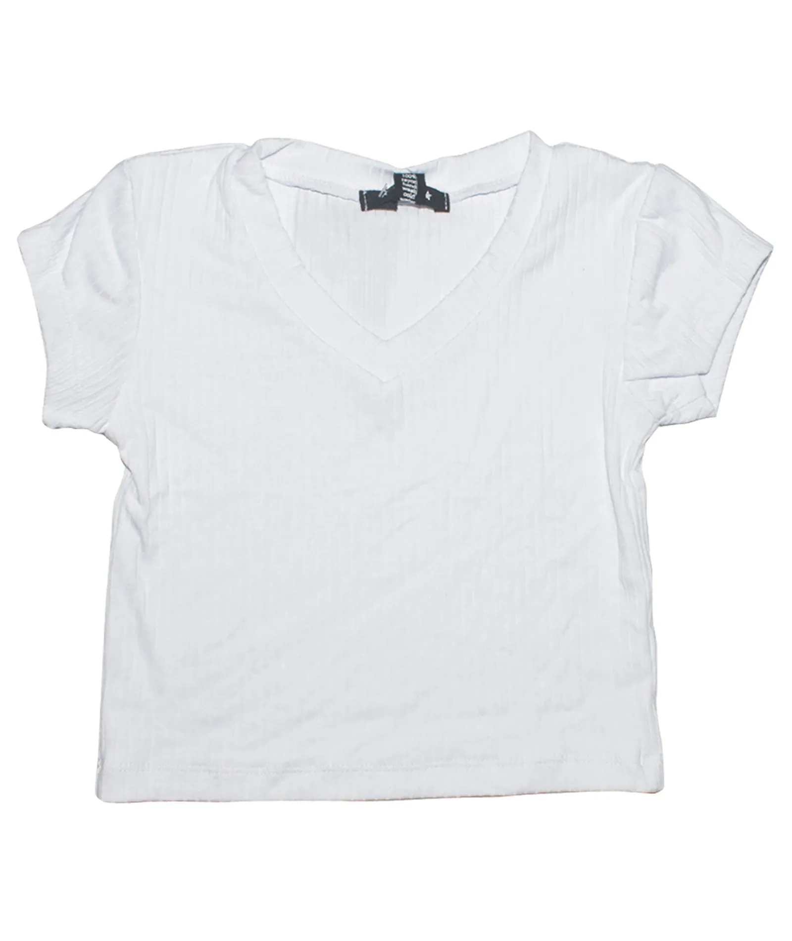 FBZ Girls Ribbed V-Neck Tee