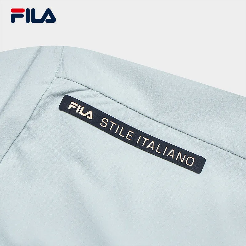 FILA CORE LIFESTYLE BLUE Men Woven Top (Ash)