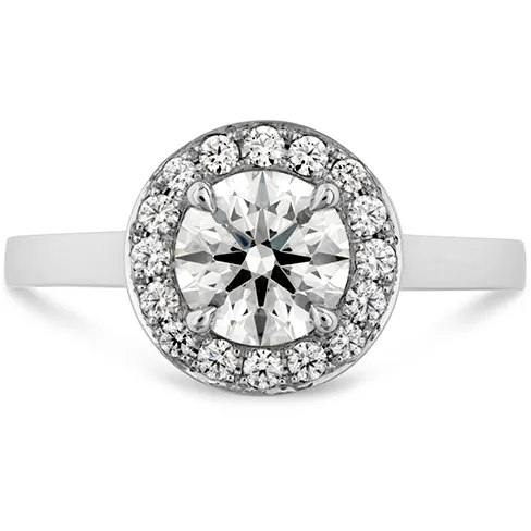 Hearts On Fire Illustrious Halo Diamond Engagement Ring