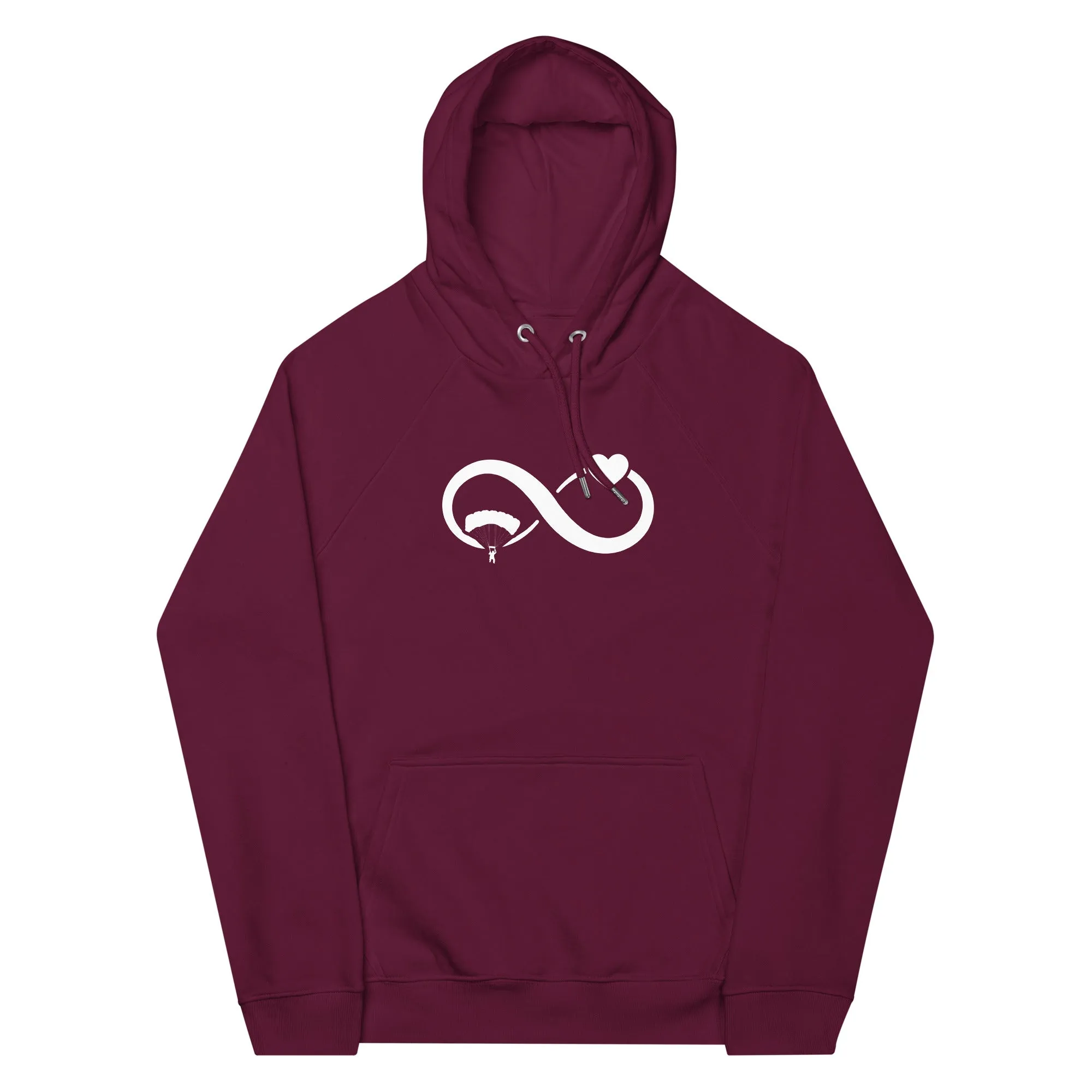 Infinity Heart and Paragliding - Unisex Premium Organic Hoodie