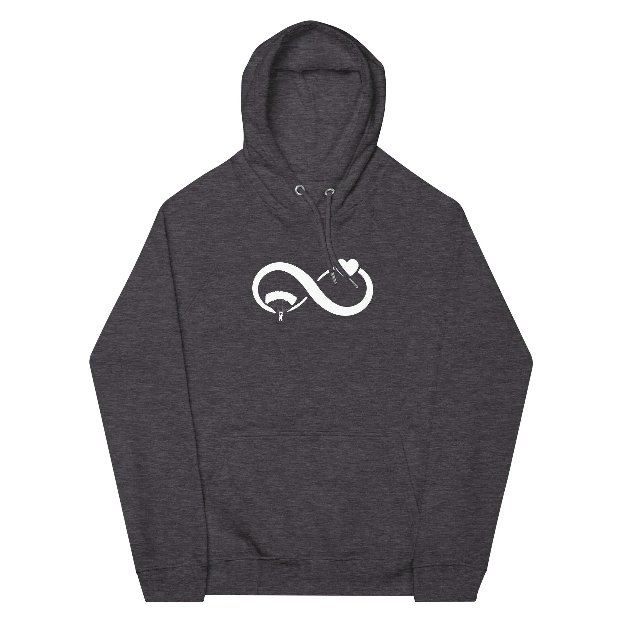 Infinity Heart and Paragliding - Unisex Premium Organic Hoodie