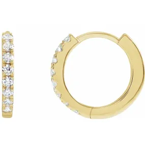 Lab Grown Diamond Hinged Hoop Earrings