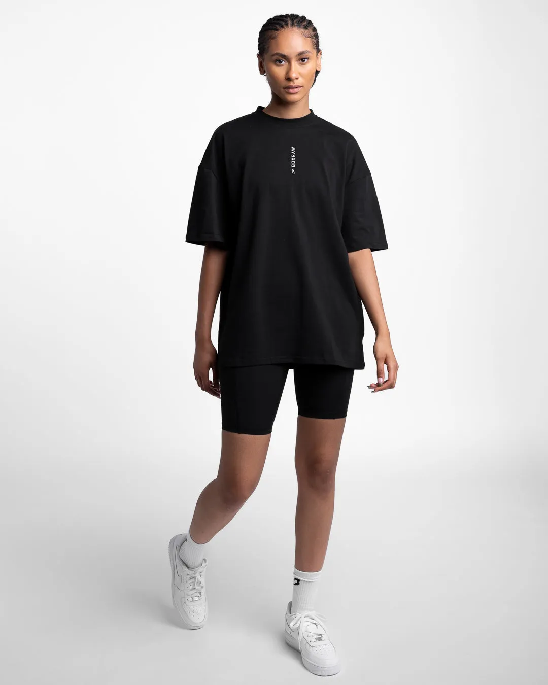 Lineal Oversized T-Shirt - Black