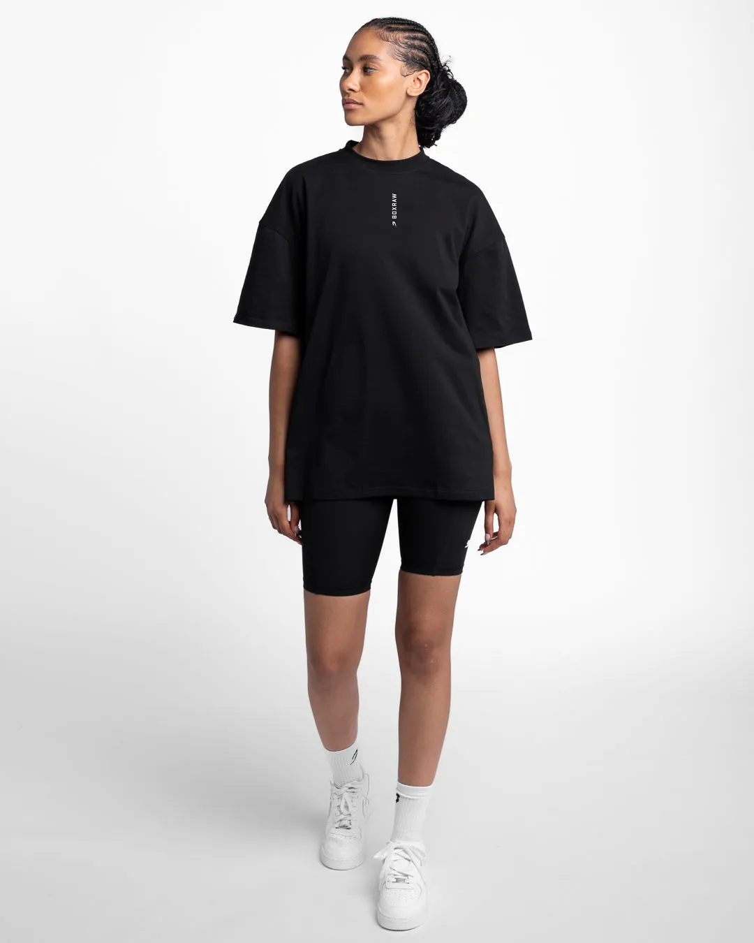 Lineal Oversized T-Shirt - Black