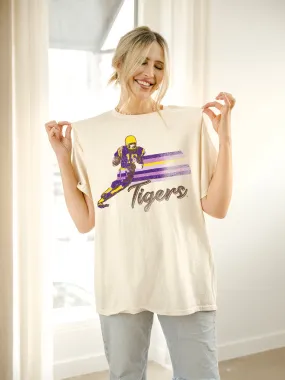 LSU Tigers Mono QB Off White Thrifted Tee