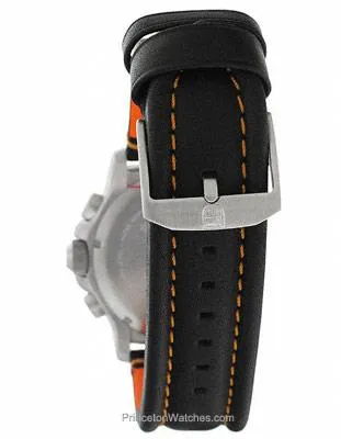 Luminox Mens F-35 Lightning II Chrono - Black and Orange Dial - Leather - Steel