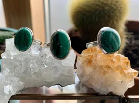 Malachite Mixed Akoni Rings (US 8.5)