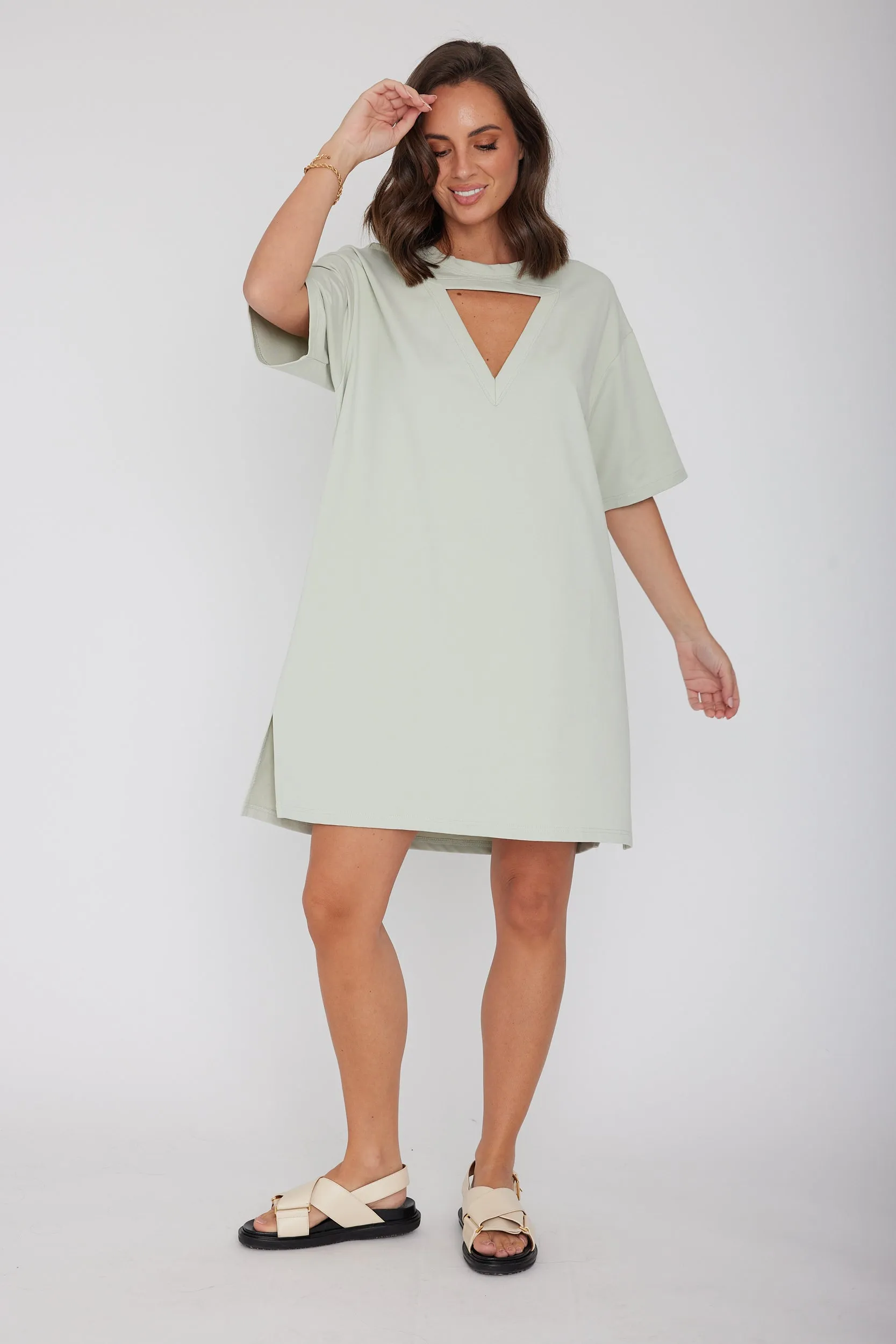 MARCUS Mini Dress Sage