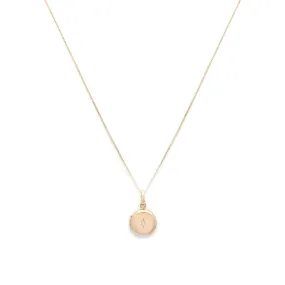 Petite Round Spark Locket | 14k Gold & Diamond