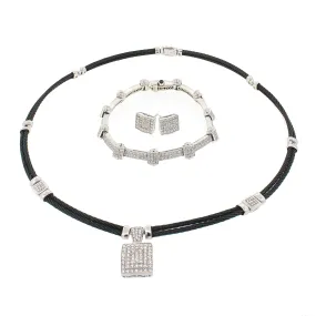 Philippe Charriol Celtic Noir Pave Diamond Necklace