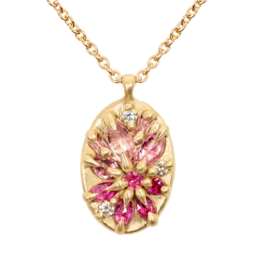 Pink Lotus Necklace - 11674