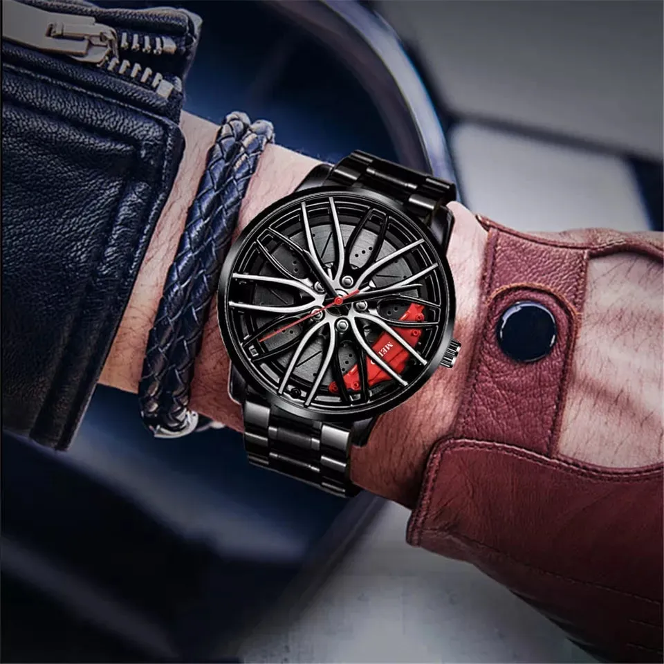 Racing Sport Car Wheel Rim Watch W3004