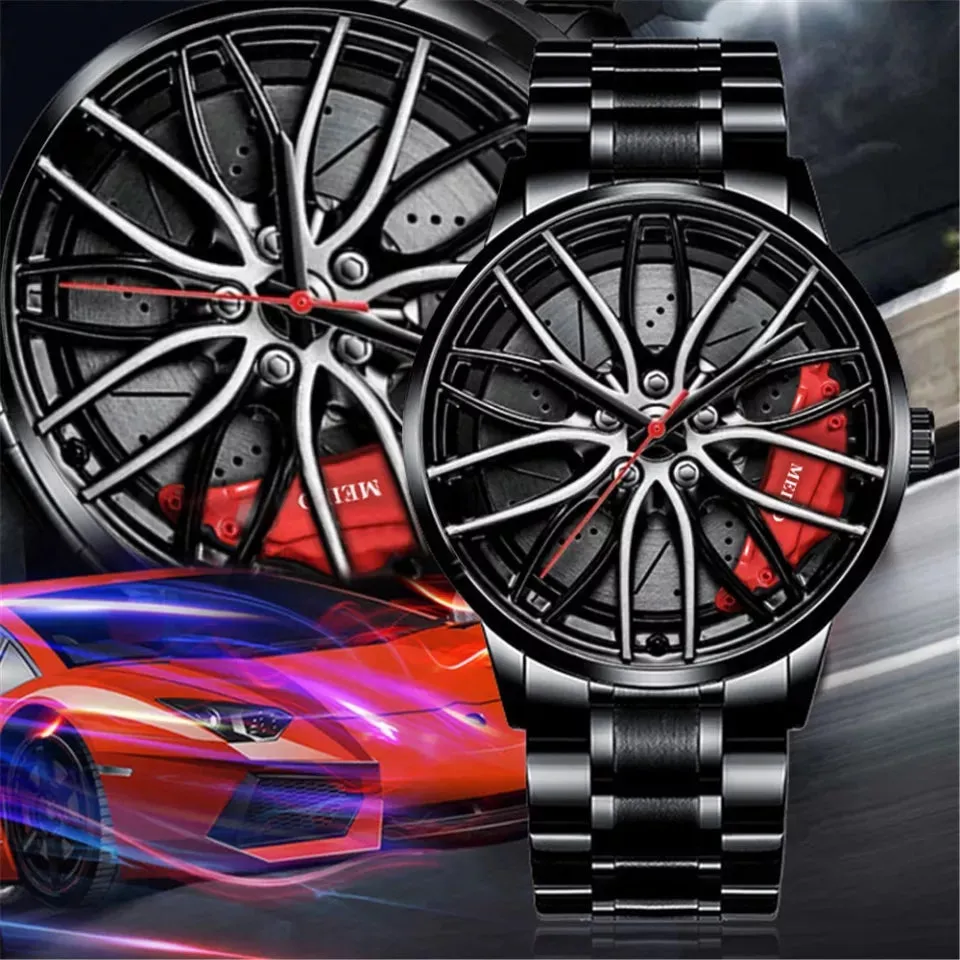 Racing Sport Car Wheel Rim Watch W3004