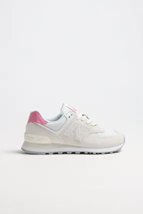 Sneaker 574 in Sea Salt/Real Pink