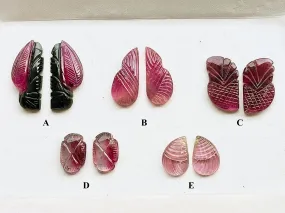 Tourmaline Carvings Set 9