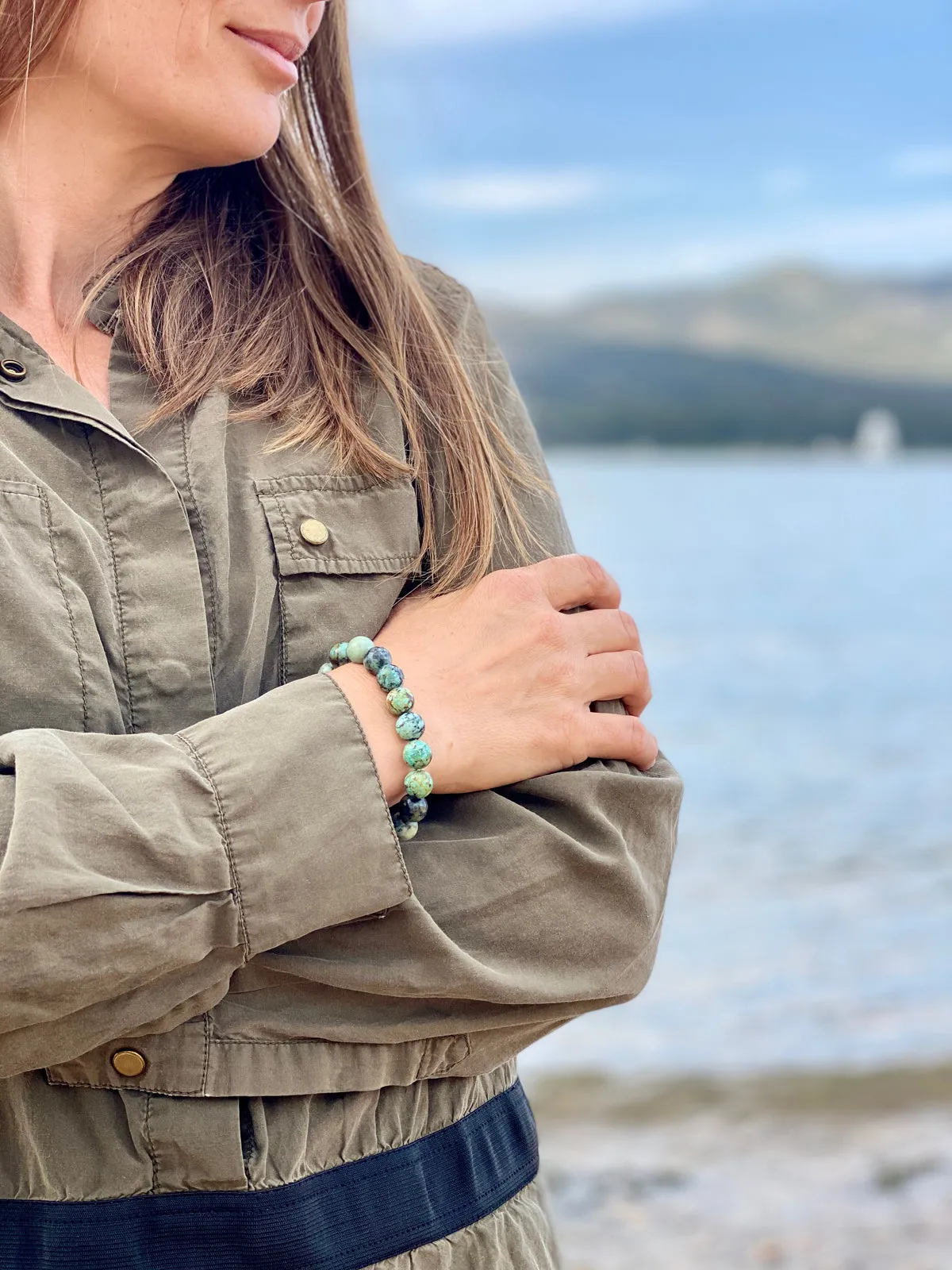 Unisex African Turquoise Bracelet to Bring Good Fortune