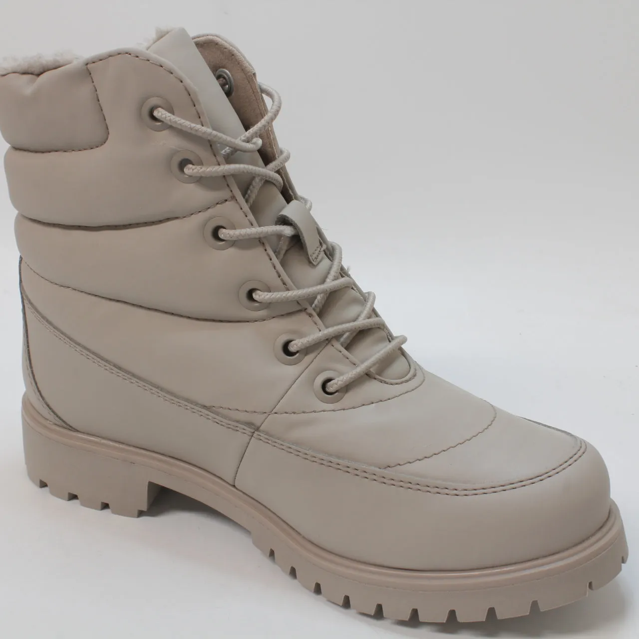 Womens Timberland Lyonsdale Puffer Boots Pure Cashmere Uk Size 3.5