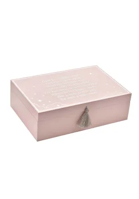 Wooden Keepsake Box - Pink